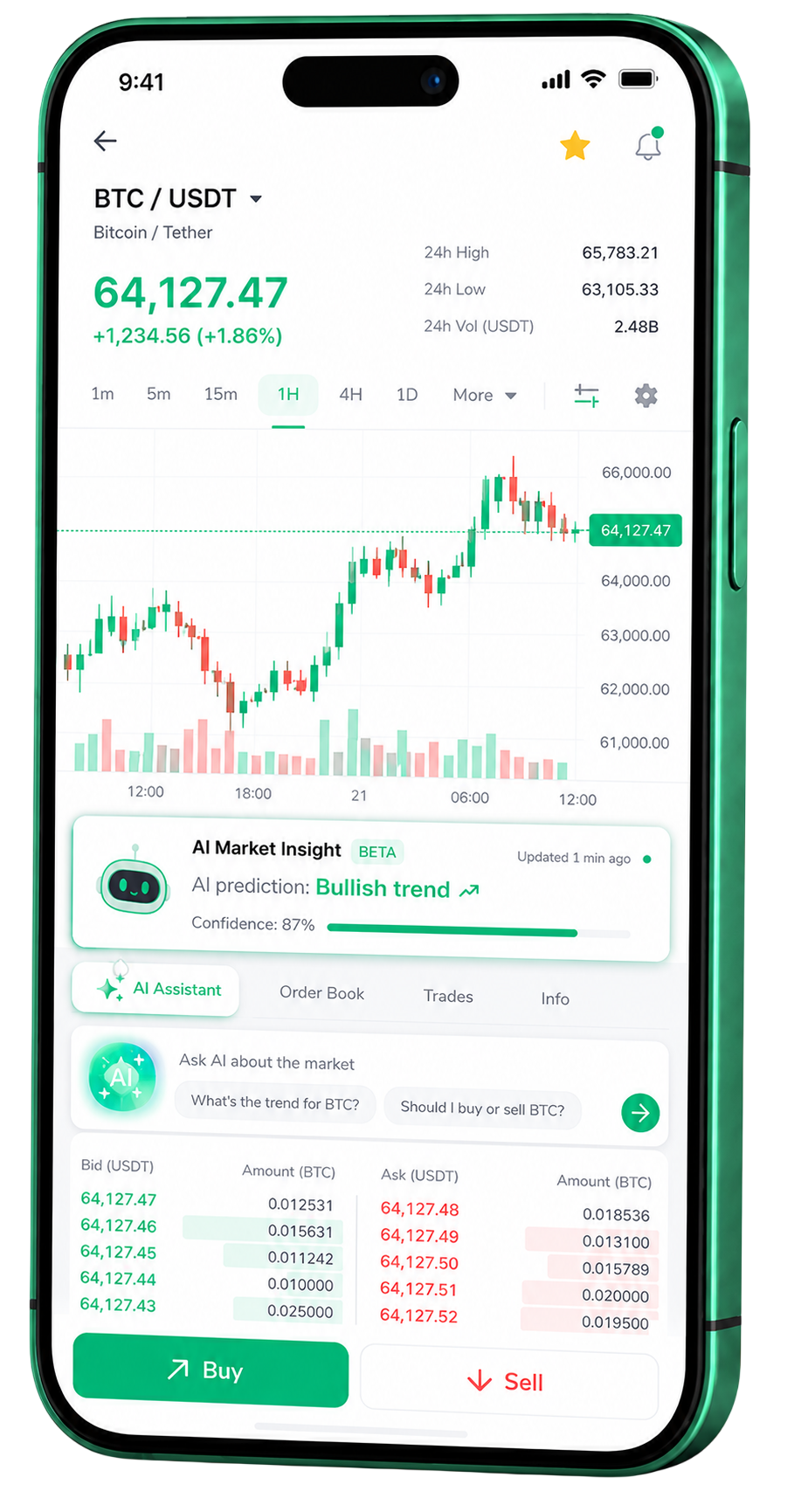 Application mobile de trading Swaprivòire fonctionnant sur smartphone
